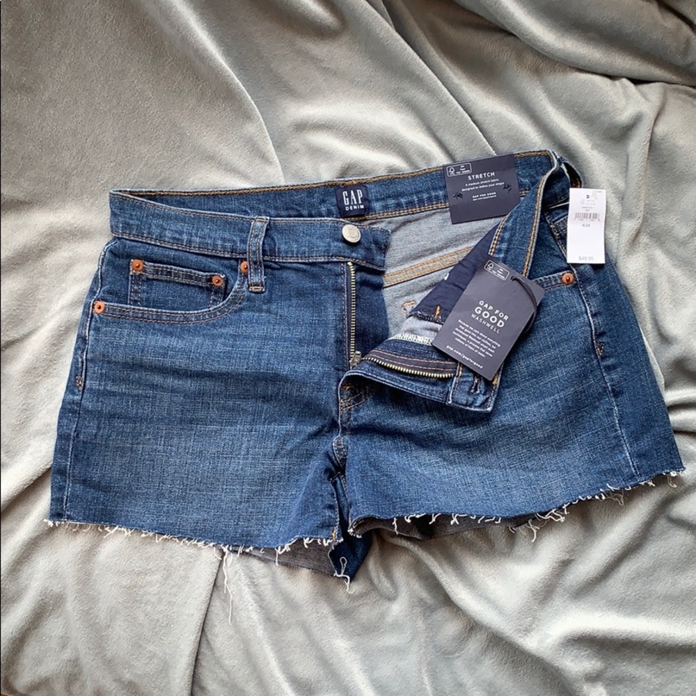 NEW Gap Denim Stretch Mid Rise Easy Hip Shorts